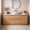 Willow - Oak Vanity Floor Mount With Single Bowl Top Options Available 1500mm 