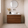 Willow - Walnut Vanity Cabinet Floor Mount With Top Options Available 900mm 