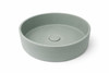 Hydrangea - Round Olive Concrete Basin 365mm with custom plug/waste  