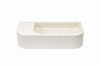 Ivy - Cream Wall Hung Concrete Basin 650mm with custom plug/waste  