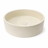 Thistle - Round Cream Concrete Basin 365mm with custom plug/waste  