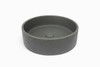 Thistle - Round Grey Concrete Basin 390mm with custom plug/waste 