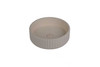 Wattle - Round Fluted Cream Concrete Basin 398mm with custom plug/waste 