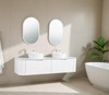 Roma Double Bowl - Fluted (Vanity ONLY) Wall Hung 1800mm 