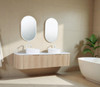 Roma Double Bowl - Fluted (Vanity ONLY) Wall Hung 1800mm 