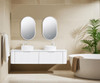 Roma Double Bowl - Fluted Vanity & Stone Top Wall Hung 1800mm 