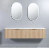 Roma Double Bowl - Fluted Vanity & Stone Top Wall Hung 1800mm 