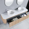Roma Double Bowl - Fluted Vanity & Stone Top Wall Hung 1800mm 
