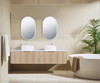 Roma Double Bowl - Fluted Vanity (Package) Wall Hung 1800mm + Vanity Top  
