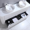 Roma - Fluted Floor Mount Vanity with Double Bowl Top Options Available 1800mm  
