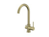 Dual Filter Brushed Gold Sink Mixer Inc Water Filter Unit 
