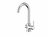 Dual Filter Chrome Sink Mixer Inc Water Filter Unit 