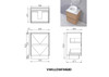 Willow - Oak Vanity Cabinet Floor Mount With Top Options Available 600mm 
