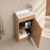 Willow  -  Powder Room Floor Mounted  Oak Vanity 400 mm
