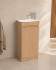 Willow  -  Powder Room Floor Mounted  Oak Vanity 400 mm