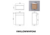 Willow  -  Powder Room Wall Hung  Oak Vanity 400 mm