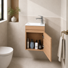 Willow  -  Powder Room Wall Hung  Oak Vanity 400 mm