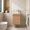 Willow  -  Powder Room Wall Hung  Oak Vanity 400 mm 