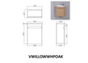 Willow  -  Powder Room Wall Hung  Oak Vanity 400 mm 