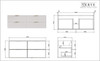 Hadley Matte White Wall Hung Vanity 1200mm 