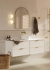 Hadley Matte White Wall Hung Vanity 1500mm Single Basin 