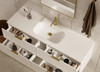 Hadley Matte White Wall Hung Vanity 1500mm Single Basin 