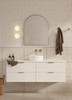Hadley Matte White Wall Hung Vanity 1500mm Single Basin 