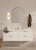 Hadley Matte White Wall Hung Vanity 1500mm Single Basin 