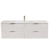 Hadley Matte White Wall Hung Vanity 1500mm Single Basin 