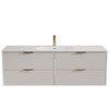 Hadley Soft Grey Wall Hung Vanity 1500mm Single Basin 