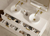 Hadley Matte White Wall Hung Vanity 1500mm Double Basin 