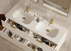 Hadley Matte White Wall Hung Vanity 1500mm Double Basin 
