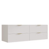 Hadley Matte White Wall Hung Vanity 1500mm Double Basin 