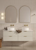 Hadley Soft Grey Wall Hung Vanity 1500mm Double Basin 