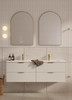 Hadley Soft Grey Wall Hung Vanity 1500mm Double Basin 