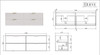 Hadley Soft Grey Wall Hung Vanity 1500mm Double Basin 