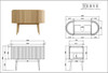 Abigail American Oak Floor Standing Vanity 1200mm 
