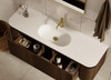 Yallingup Mocha Oak Wall Hung Vanity 1500mm Single Basin 