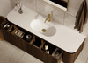 Yallingup Mocha Oak Wall Hung Vanity 1500mm Single Basin 