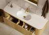 Yallingup American Oak Wall Hung Vanity 1500mm Single Basin 