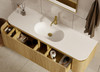 Yallingup American Oak Wall Hung Vanity 1500mm Single Basin 