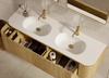 Yallingup American Oak Wall Hung Vanity 1500mm Double Basin