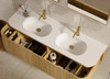 Yallingup American Oak Wall Hung Vanity 1500mm Double Basin 