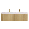Yallingup American Oak Wall Hung Vanity 1500mm Double Basin 
