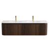 Yallingup Mocha Oak Wall Hung Vanity 1500mm Double Basin