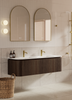 Yallingup Mocha Oak Wall Hung Vanity 1500mm Double Basin