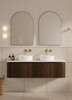 Yallingup Mocha Oak Wall Hung Vanity 1500mm Double Basin 