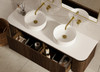Yallingup Mocha Oak Wall Hung Vanity 1800mm Double Basin 