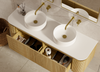 Yallingup American Oak Wall Hung Vanity 1800mm Double Basin