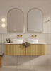 Yallingup American Oak Wall Hung Vanity 1800mm Double Basin